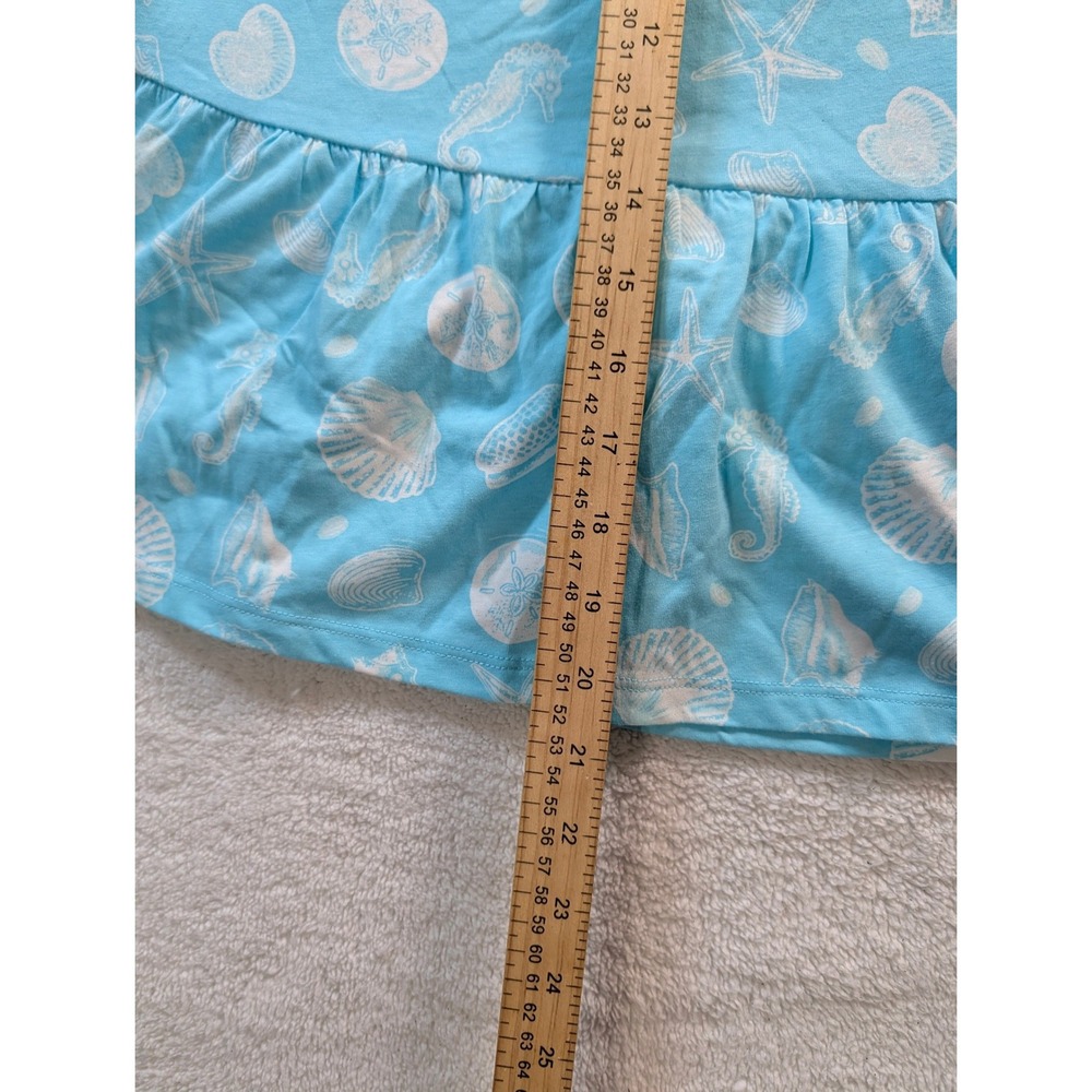 The Childrens Place Girls Blue Seashell Starfish Tiered Halter Dress Size S 7/8 - Picture 4 of 8